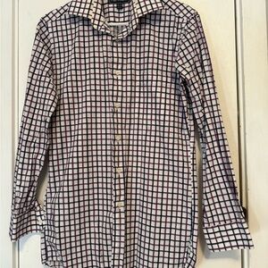 Men’s‎ Paul Fredrick Purple and White Plaid Shirt
